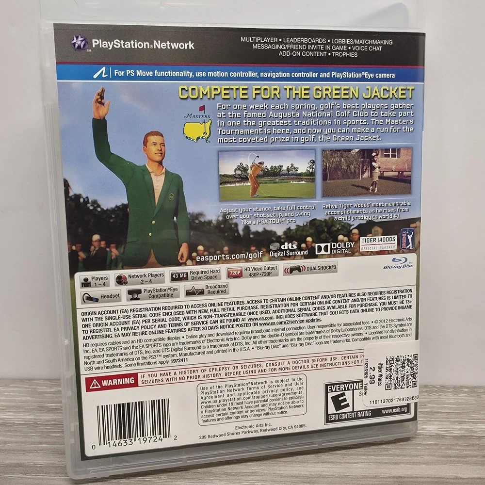 Tiger Woods PGA Tour 13 -- Masters Collector's Edition (Sony PlayStation 3) CIB